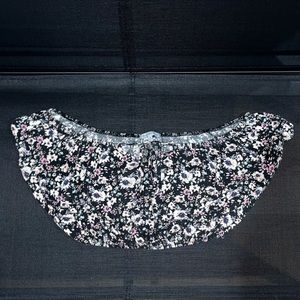 Charlotte Russe Floral Womens Blouse Crop Top, Size Medium(M)